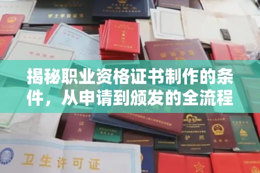 鲁甸揭秘职业资格证书制作的条件，从申请到颁发的全流程解析